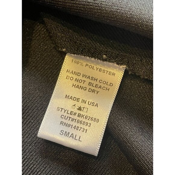 Black Front Slit Pencil Skirt Mini Back Zipper USA made classic Y2K - Picture 5 of 7